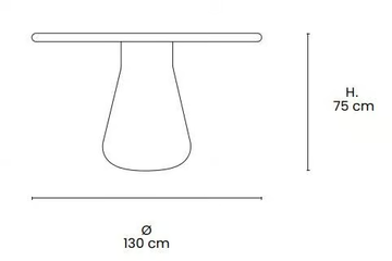 CONVIVIO B-179 - Round walnut table by Dale Italia - view 3